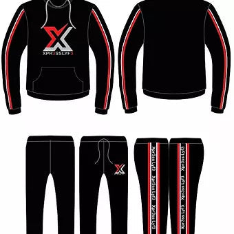 Black Xpr3ss Lyf3 Sweatsuits Unisex