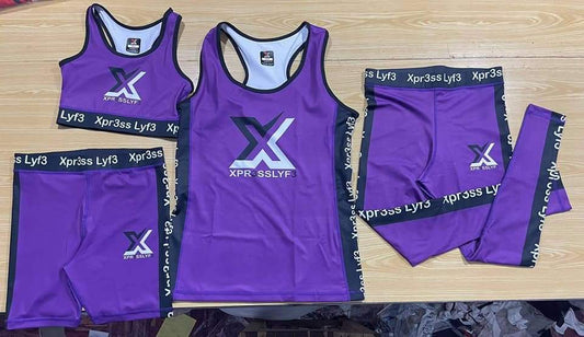 Purple Xpr3ss Lyf3 3 Piece Work Out Set