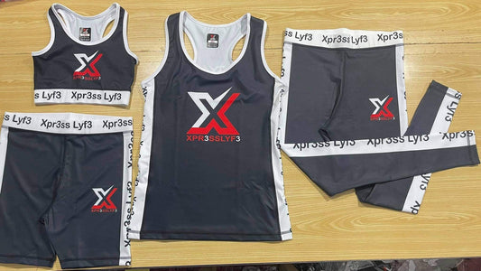 Black Xpr3ss Lyf3 3 Piece Work Out Set