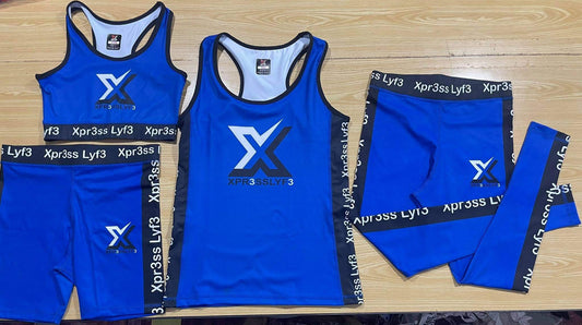 Blue Xpr3ss Lyf3 3 Piece Work Out Set