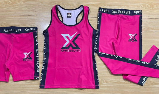 Pink Xpr3ss Lyf3 3 Piece Work Out Set